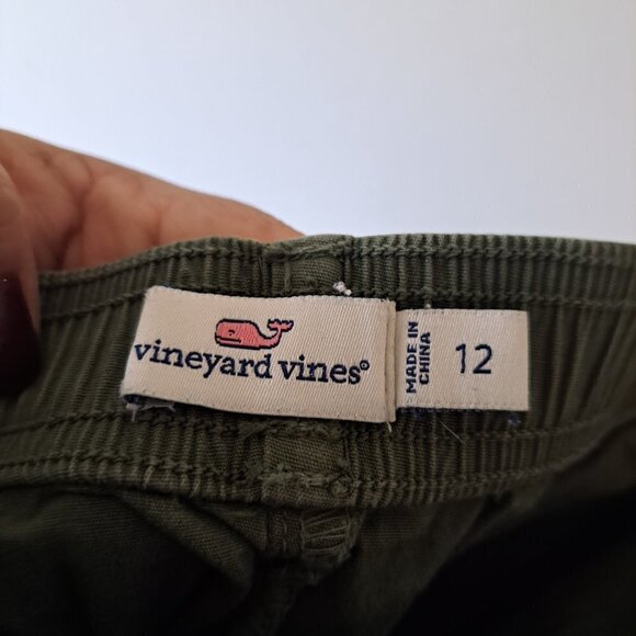 Vineyard Vine Girls‎ Military Green Pocketed Twill Jogger Pants Size 12 - Picture 13 of 13